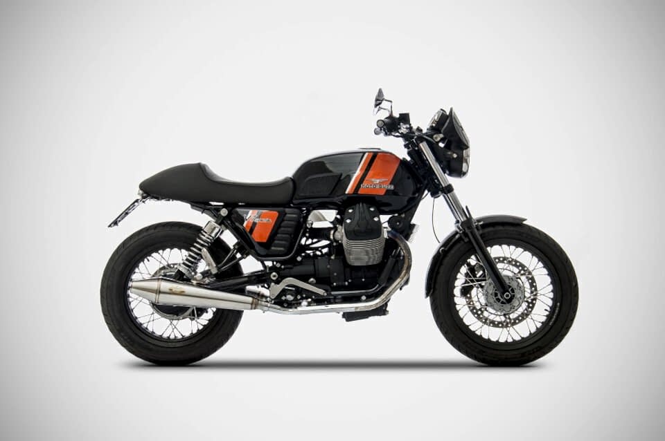 MOTO GUZZI V7II STONE EGZOZ | ''CONICAL'' SLIP-ONS (13-17)