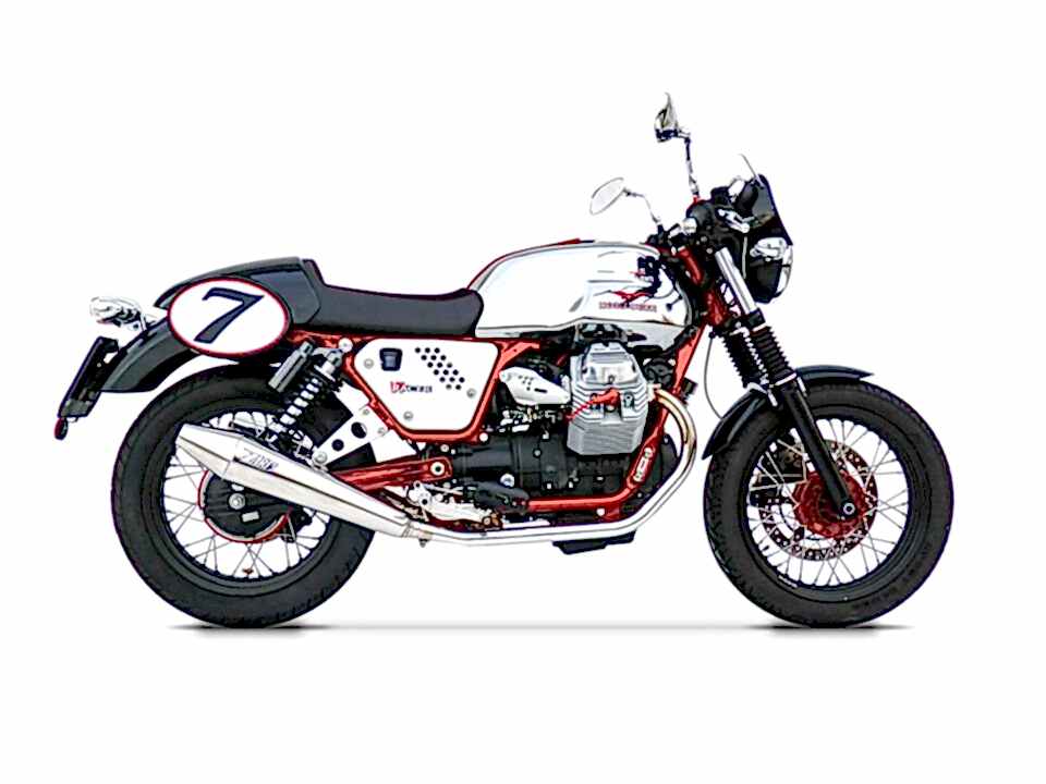 MOTO GUZZI V7 CAFE' RACER EGZOZ | ''CONICAL'' SLIP-ONS (09-12)