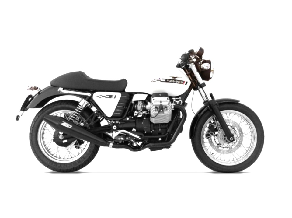 MOTO GUZZI V7 CAFE' RACER EGZOZ | ''CONICAL'' SLIP-ONS (09-12)