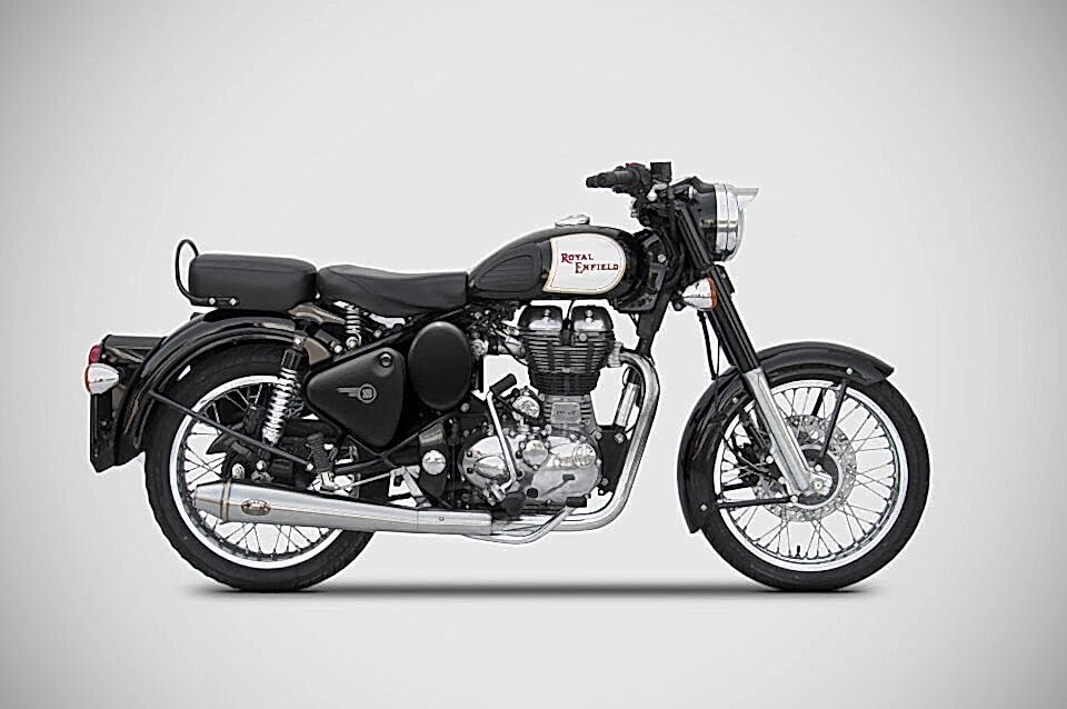 ROYAL ENFIELD BULLET 350/500 |''CONICAL'' SLIP-ON EGZOZ (06-09)